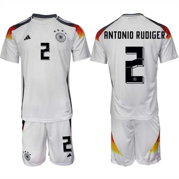 Men's Germany #2 Antonio Rudiger White 2024-25 Home Soccer Jersey Suit,We sell and wholesale Men's Germany #2 Antonio Rudiger White 2024-25 Home Soccer Jersey Suit on line form chian!